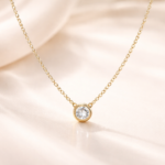Gold Necklace with Diamond Pendant